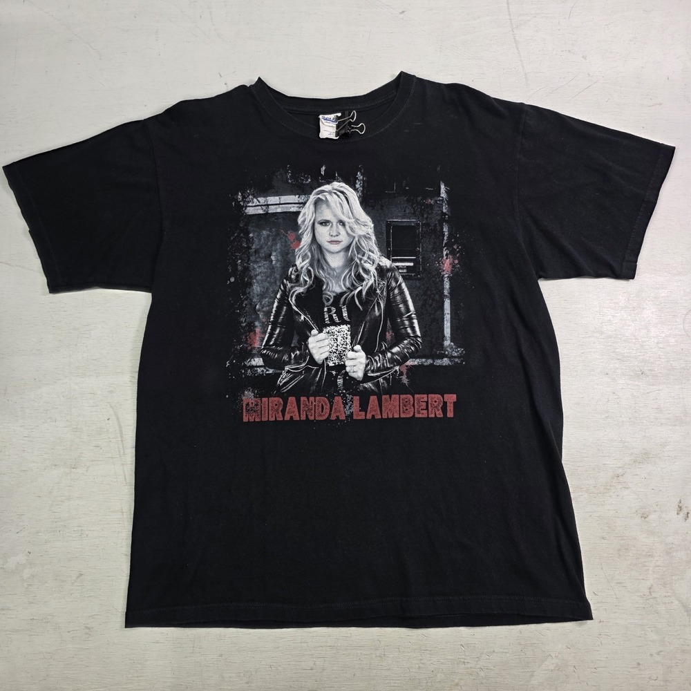 Miranda Lambert Black Shirt Short Sleeve Crew Neck Concert Shirt Country Music L